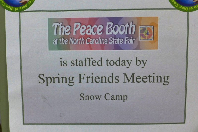 Peace
                            Booth Sign